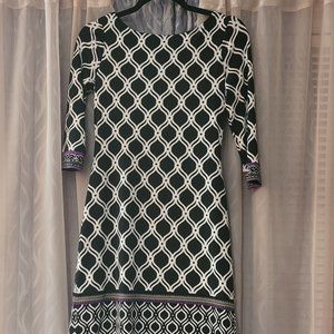 White House Black Market Geo Print Knit Dress